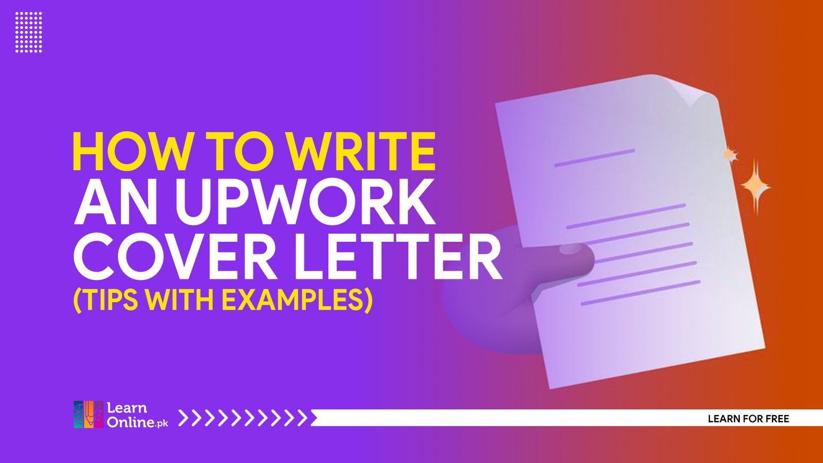 how to write an upwork cover letter