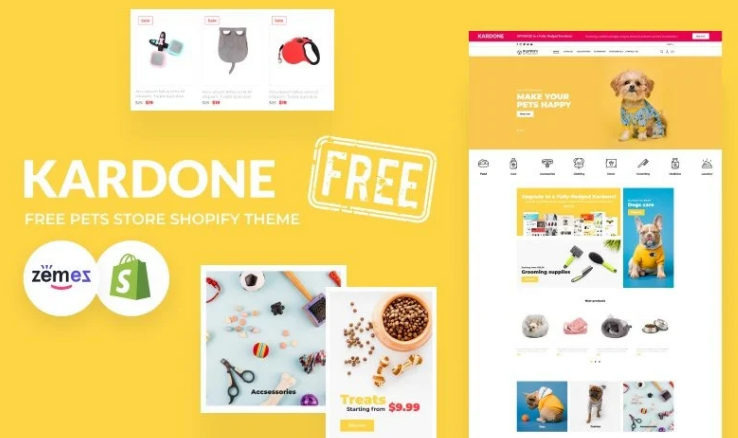 free Shopify theme for pets store