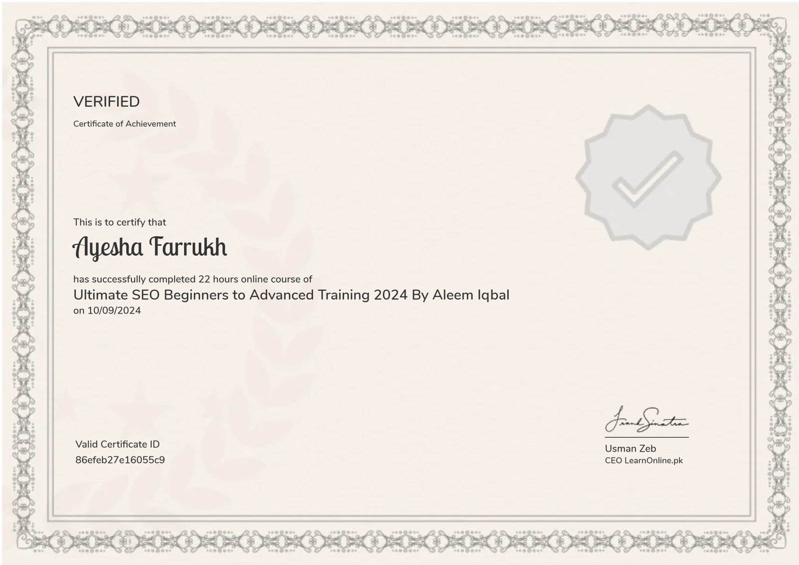 Ultimate SEO Beginners to Advanced Training 2024 By Aleem Iqbal